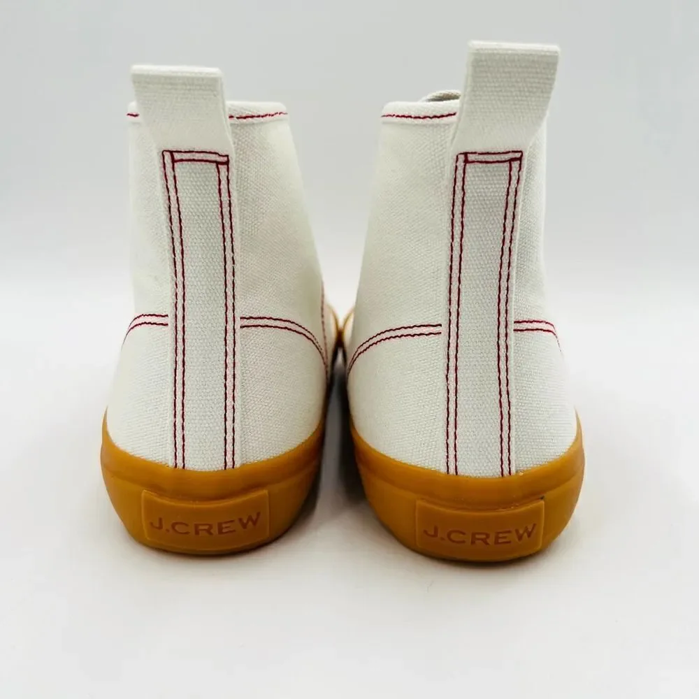 J.Crew High Top Canvas Sneaker in Ivory Gum Size 7